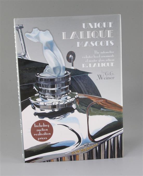 G.G.Weiner - Unique Lalique Mascots Vol.1. Signed by the author With all good wishes G.G.Weiner